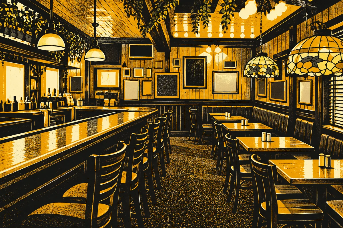 Illustrated interpretation of Amel's Restaurant