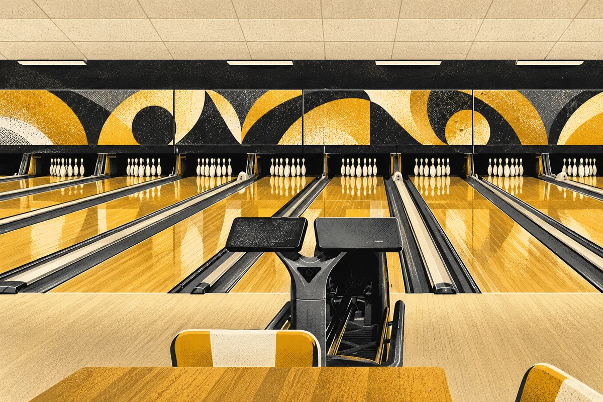 Illustrated interpretation of AMF Mt. Lebanon Lanes