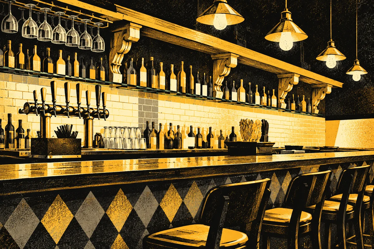 Illustrated interpretation of Arlecchino Ristorante
