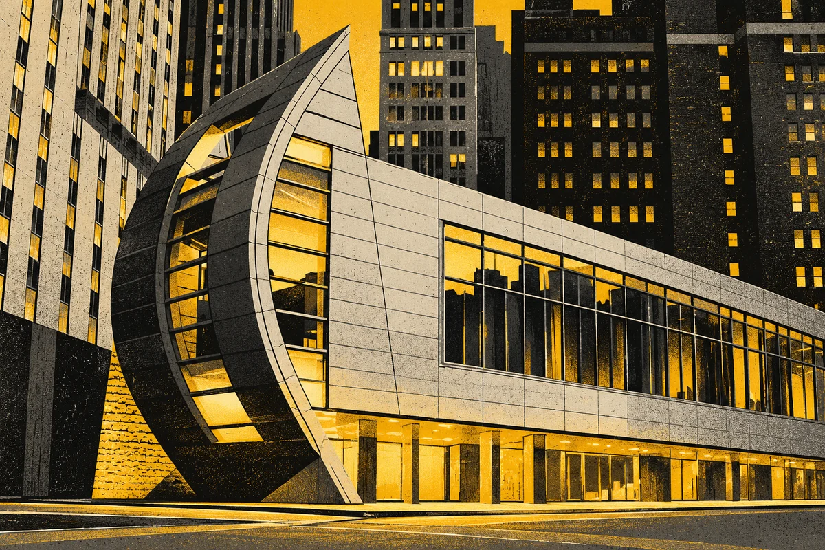 Illustrated interpretation of August Wilson African American Cultural Center
