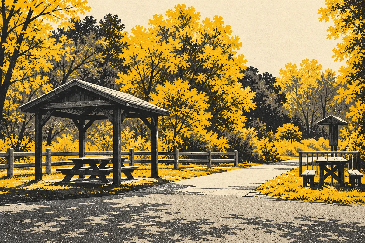 Side Street illustrated interpretation of Montour Trail — Cliff Mine
