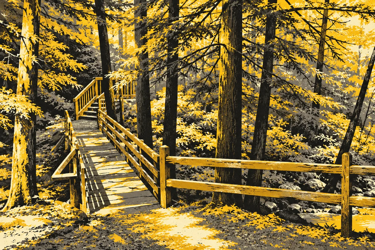 Side Street illustrated interpretation of Todd Nature Reserve
